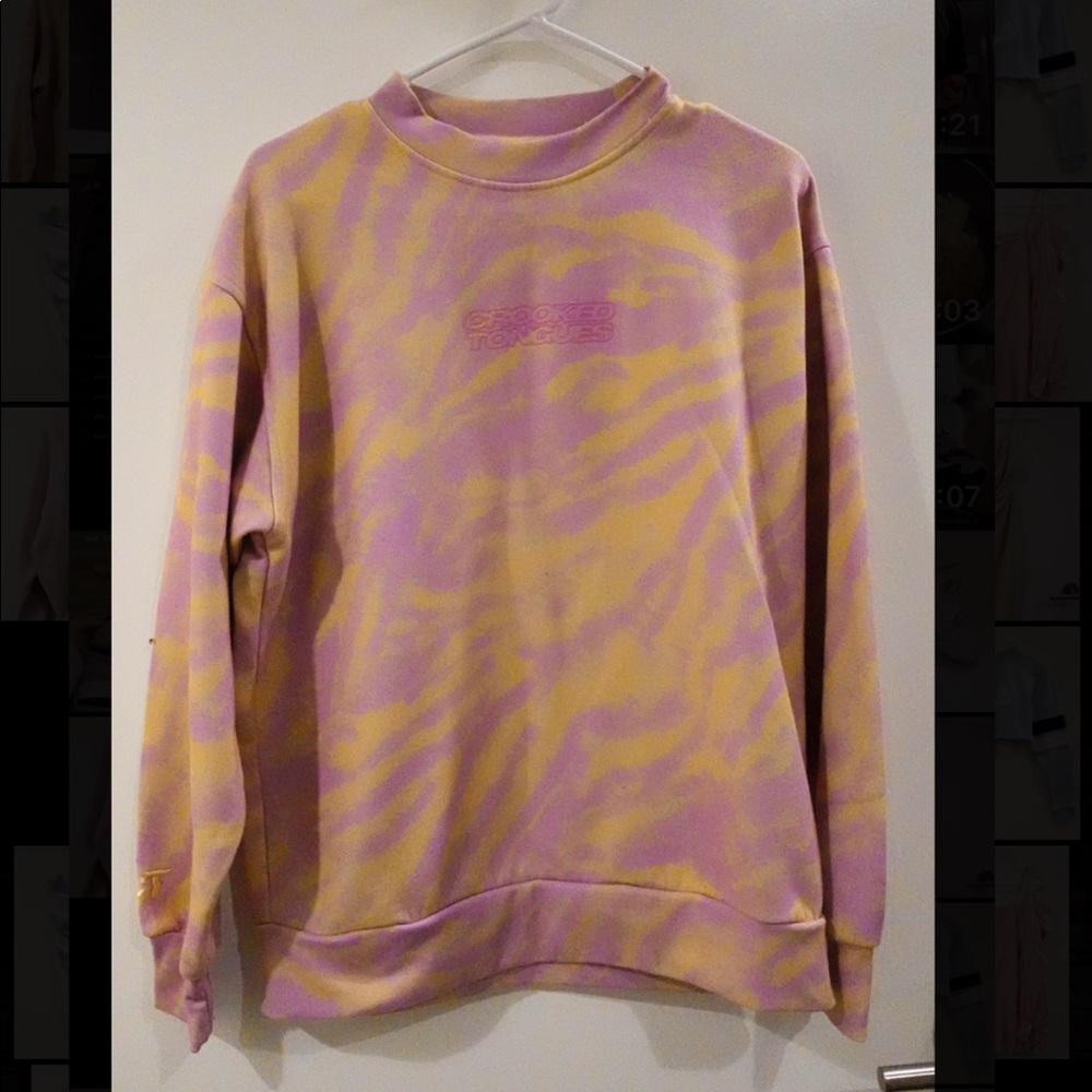 ASOS Crooked Tongues Tie Dye Crewneck